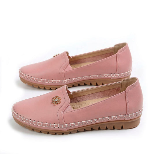 Women's Black Pebbled Slip-On Loafers Halveyn