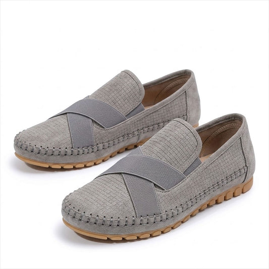 Women's Textured Black Ballet Flats Halveyn