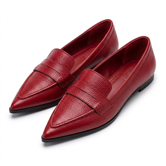 Women's Textured Pebbled Pointed Flats Halveyn