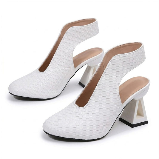 Women's Woven-Effect Peep-Toe Sandals Halveyn